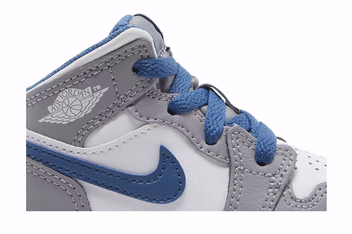 Air Jordan 1 Mid TD Cement True Blue, view 3