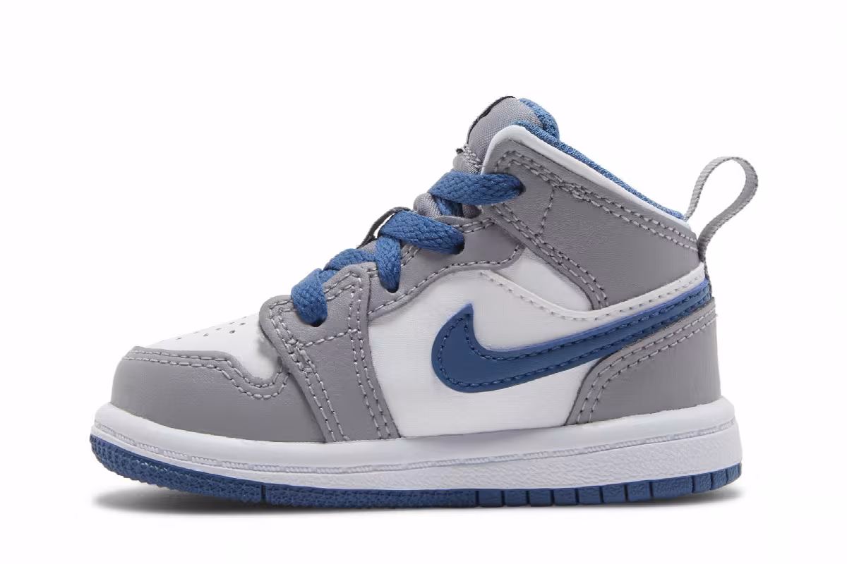 Air Jordan 1 Mid TD Cement True Blue, view 4