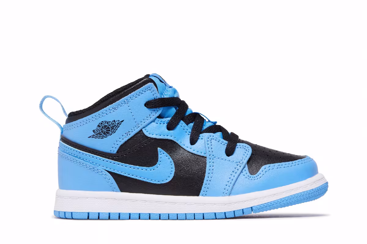 Air Jordan 1 Mid TD University Blue Black, view 2