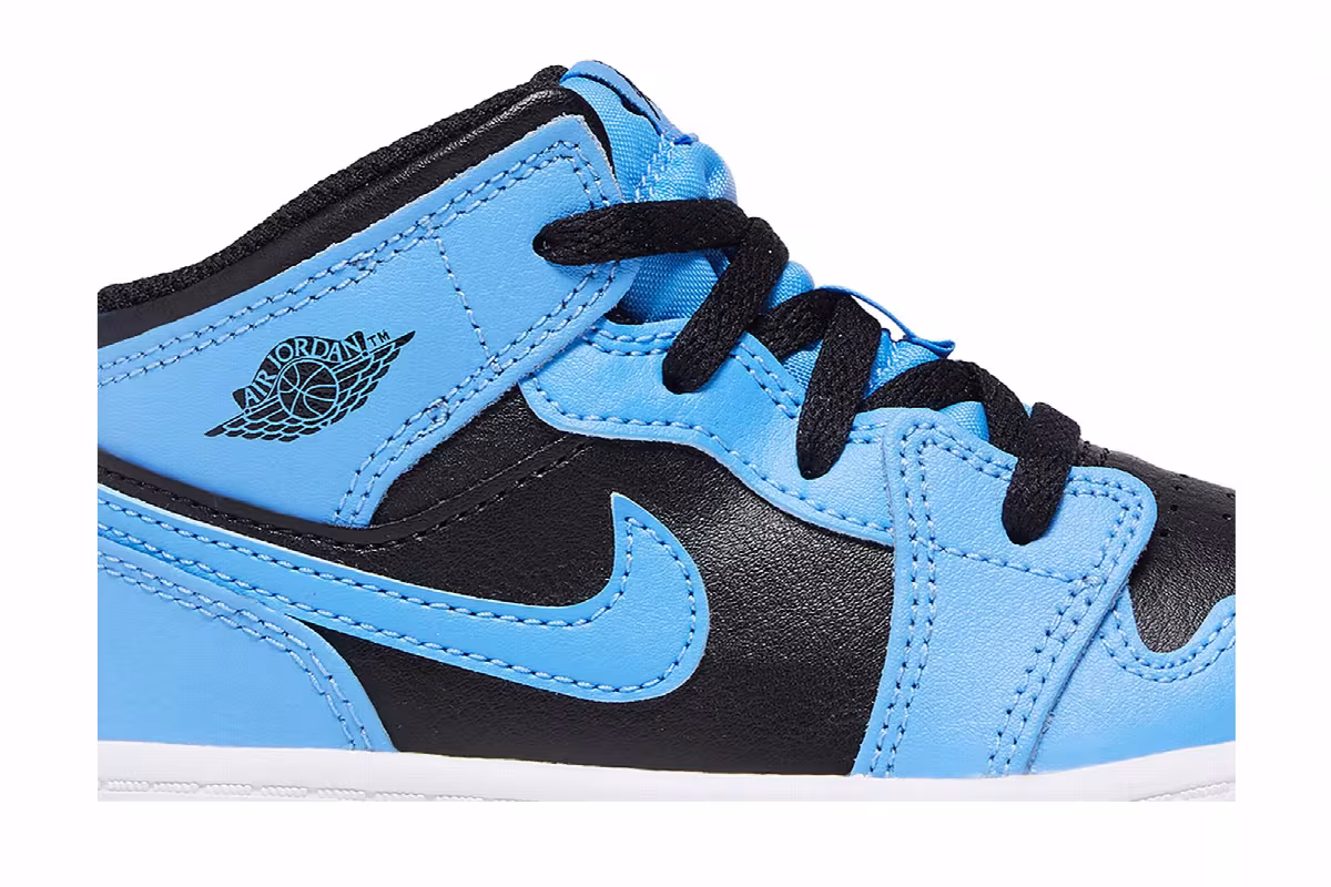 Air Jordan 1 Mid TD University Blue Black, view 3