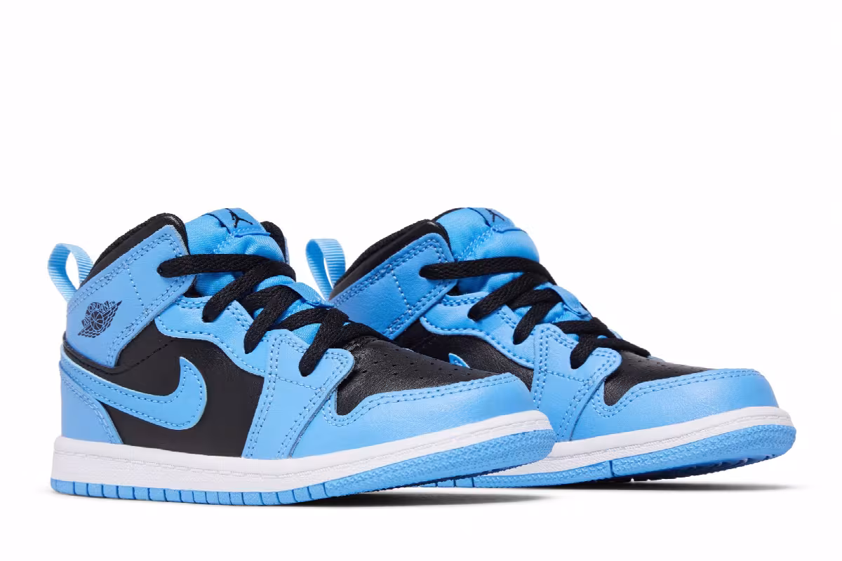 Air Jordan 1 Mid TD University Blue Black, view 9