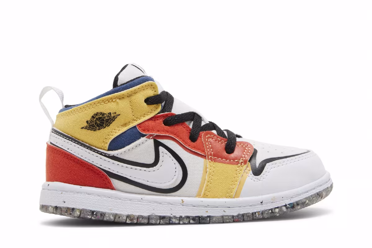 Air Jordan 1 Mid SE TD Multi-Color Canvas, view 2