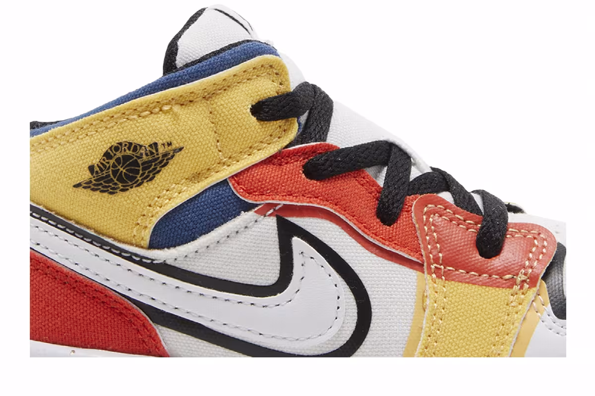 Air Jordan 1 Mid SE TD Multi-Color Canvas, view 3
