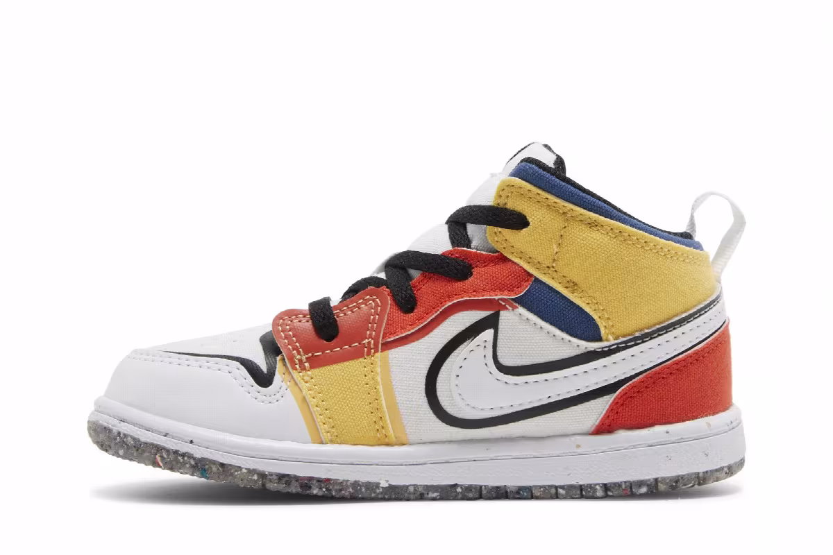 Air Jordan 1 Mid SE TD Multi-Color Canvas, view 4