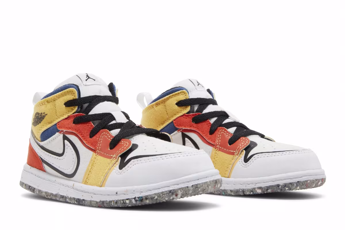 Air Jordan 1 Mid SE TD Multi-Color Canvas, view 9