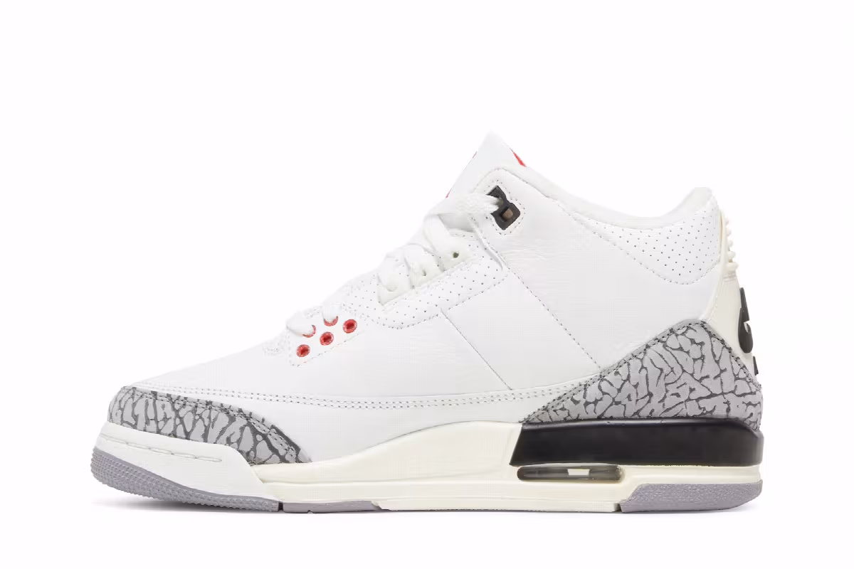 Air Jordan 3 GS White Cement Reimagined, view 4