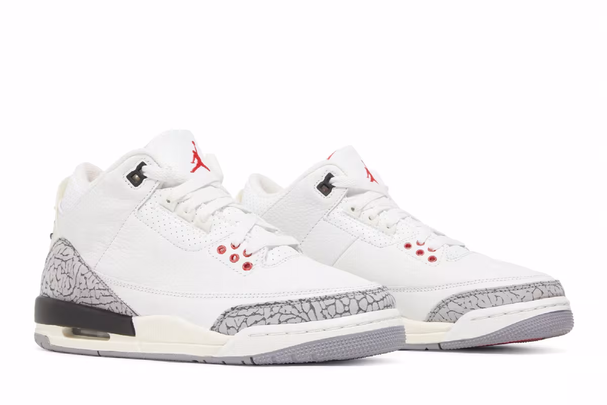 Air Jordan 3 GS White Cement Reimagined, view 9