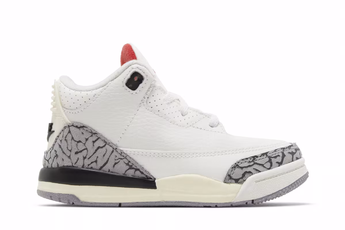 Air Jordan 3 TD White Cement Reimagined, view 2