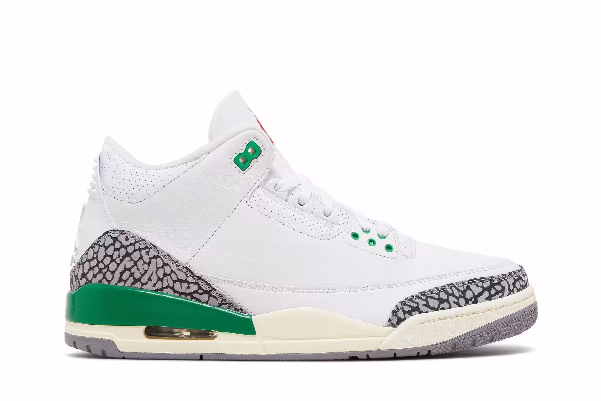 Women's Air Jordan 3 Lucky Green, view 2