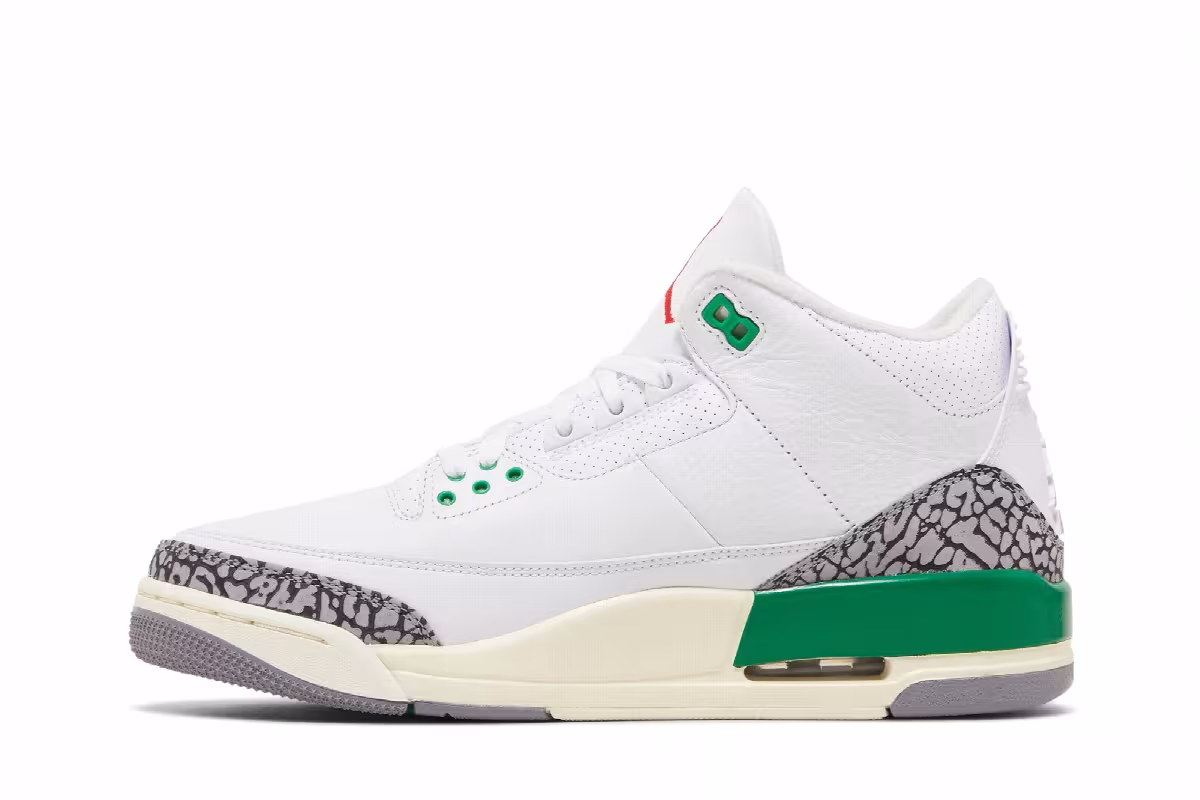 Women's Air Jordan 3 Lucky Green, view 4