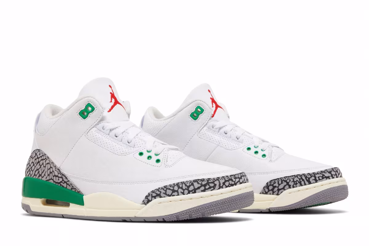 Women's Air Jordan 3 Lucky Green, view 9