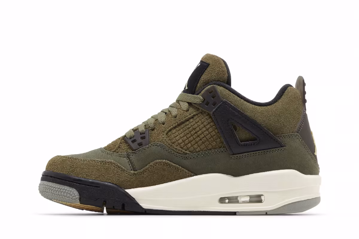 Air Jordan 4 SE Craft GS Olive, view 4