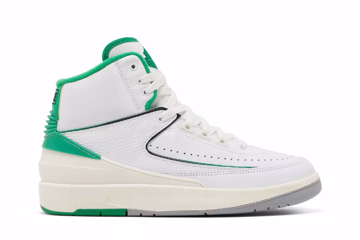 Air Jordan 2 GS Lucky Green, view 2