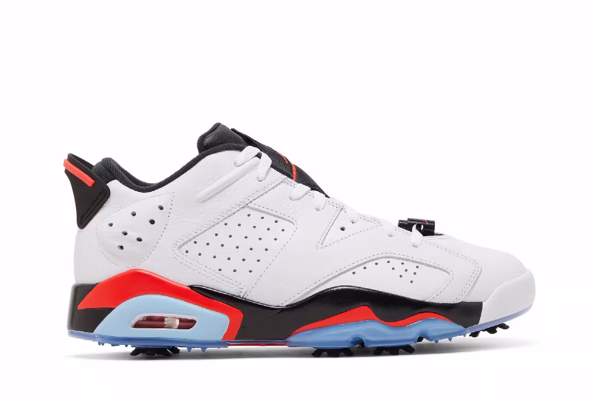 Air Jordan 6 Low Golf White Infrared, view 2