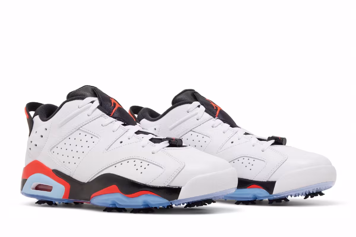 Air Jordan 6 Low Golf White Infrared, view 9