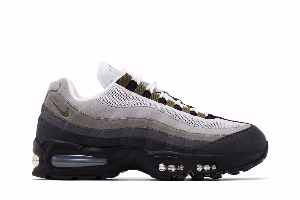 Nike Women's Air Max 95 Big Bubble - Black Medium Olive, view 2