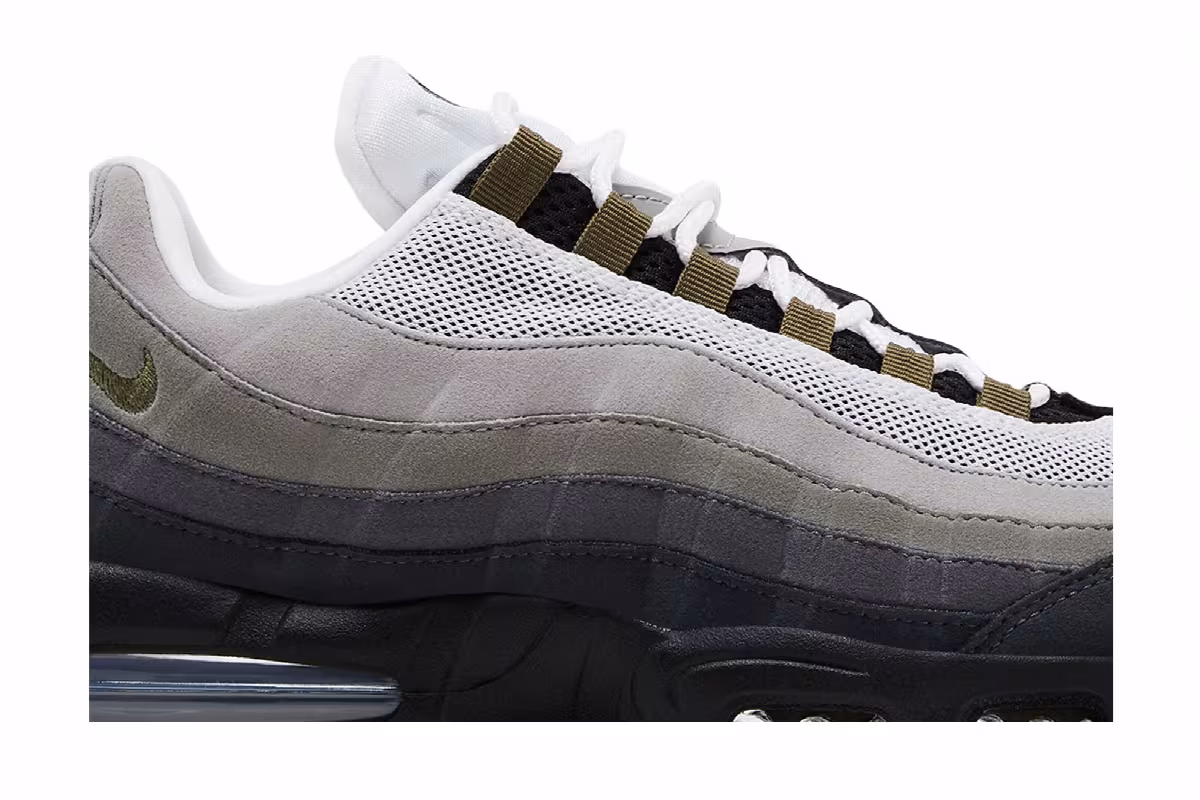 Nike Women's Air Max 95 Big Bubble - Black Medium Olive, view 3
