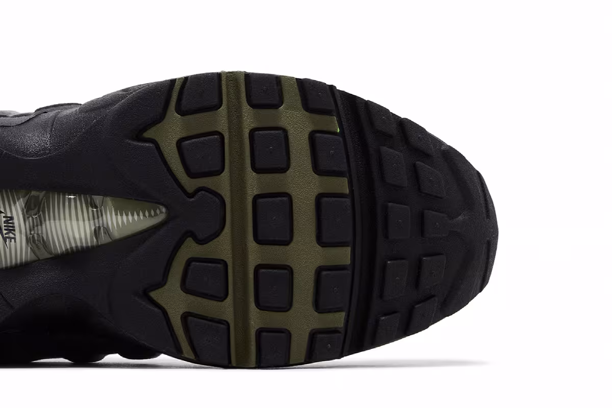 Nike Women's Air Max 95 Big Bubble - Black Medium Olive, view 6