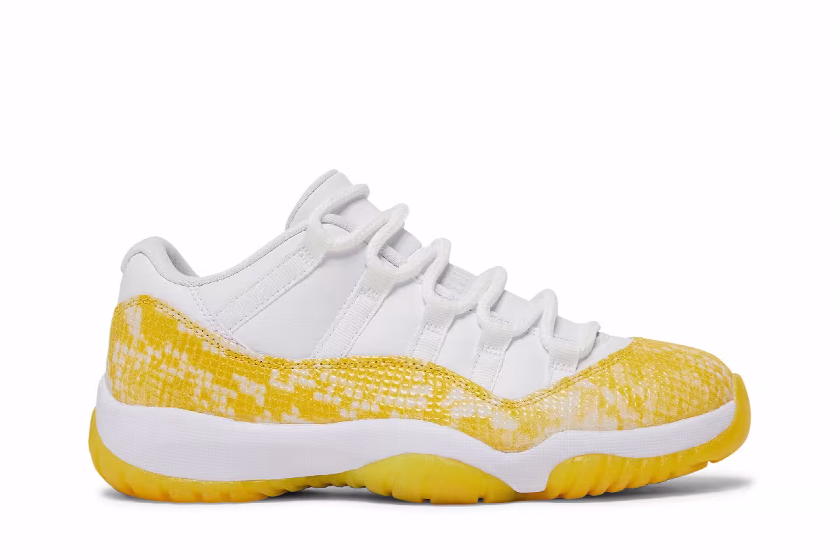 Women's Air Jordan 11 Low Yellow Snakeskin, view 2