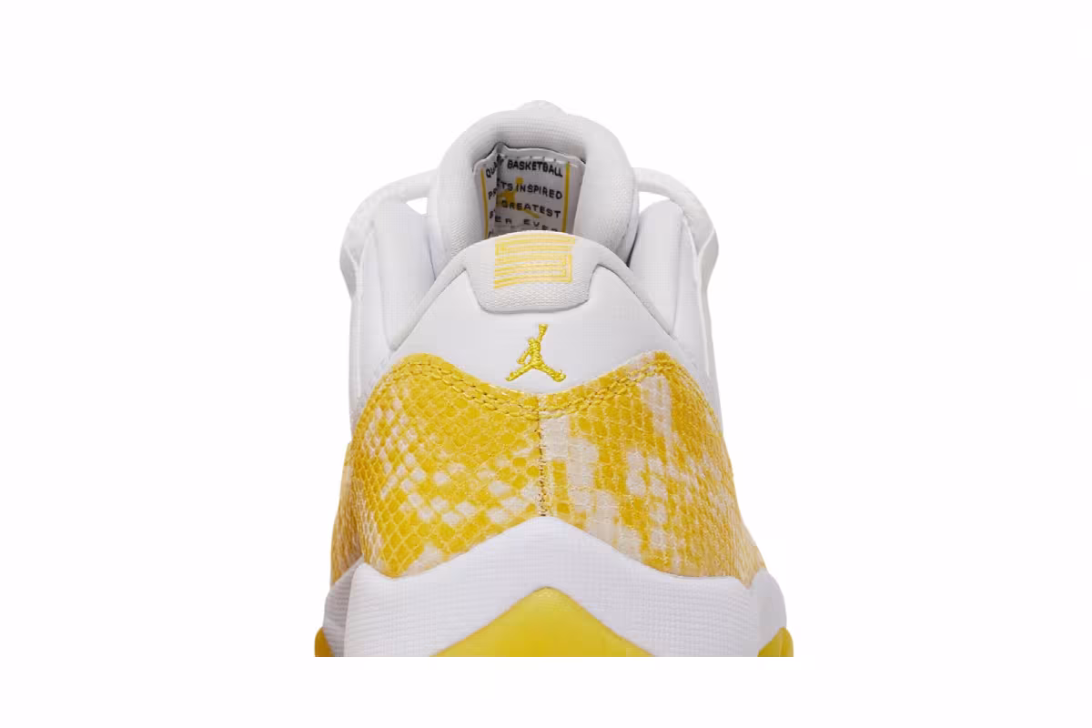 Women's Air Jordan 11 Low Yellow Snakeskin, view 8