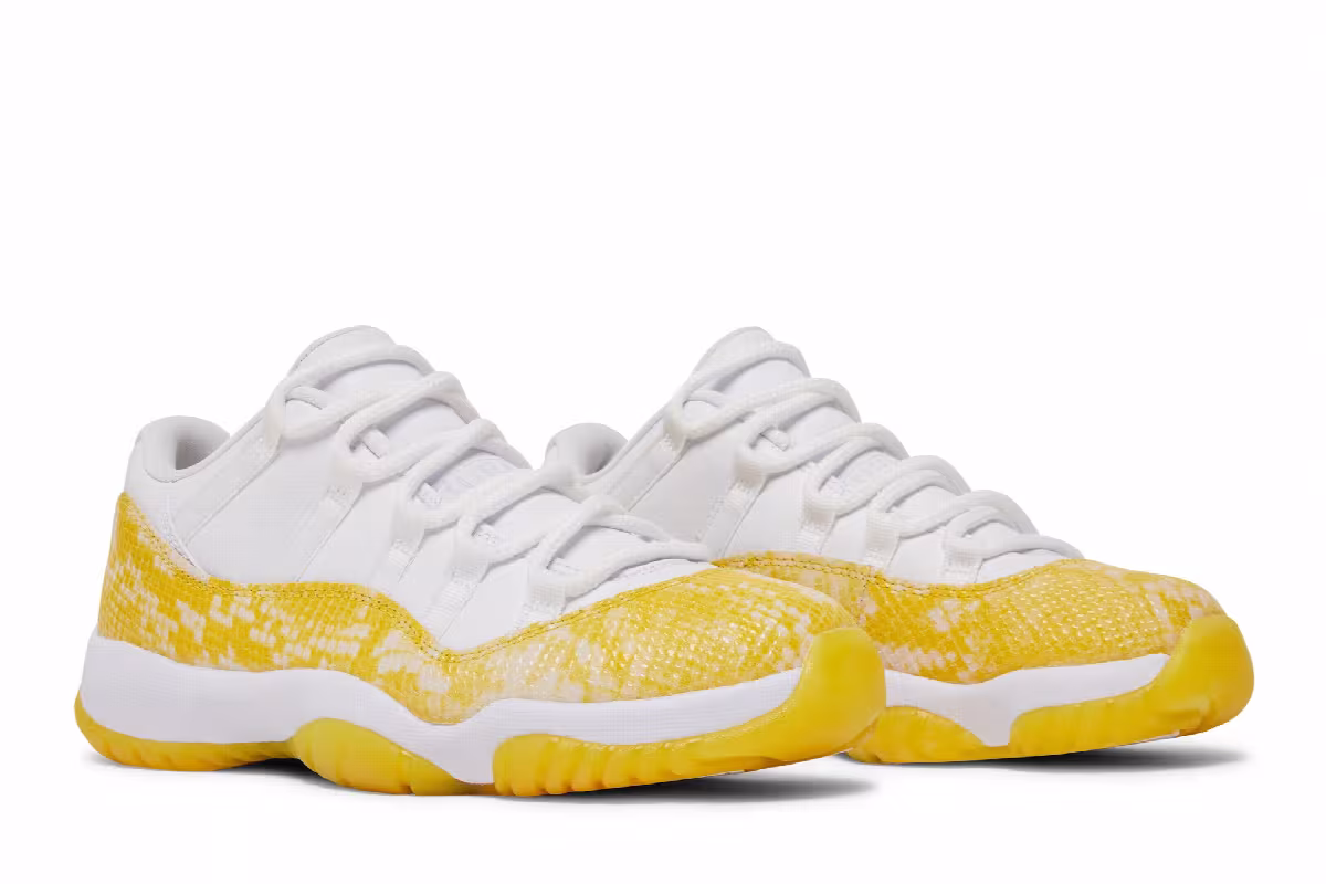 Women's Air Jordan 11 Low Yellow Snakeskin, view 9