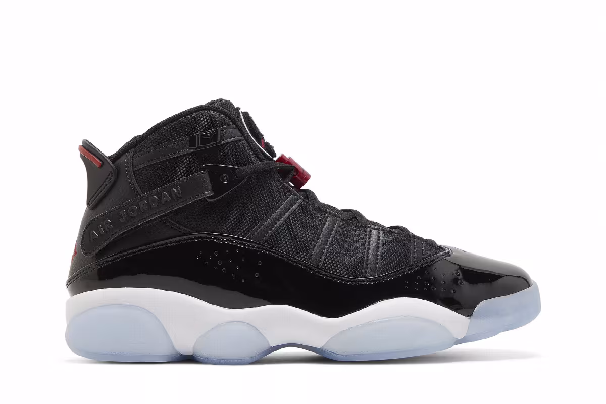 Air Jordan 6 Rings Black Gym Red, view 2