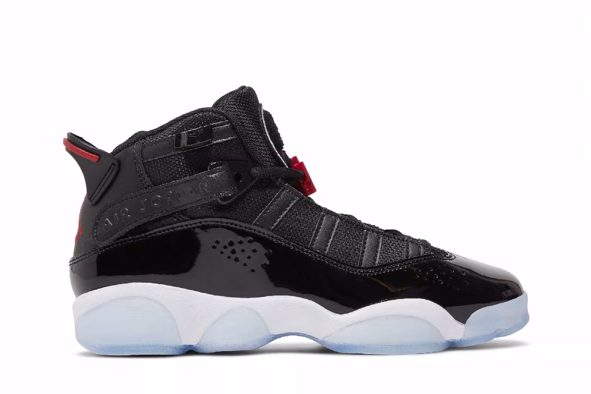 Air Jordan 6 Rings GS Black Gym Red, view 2