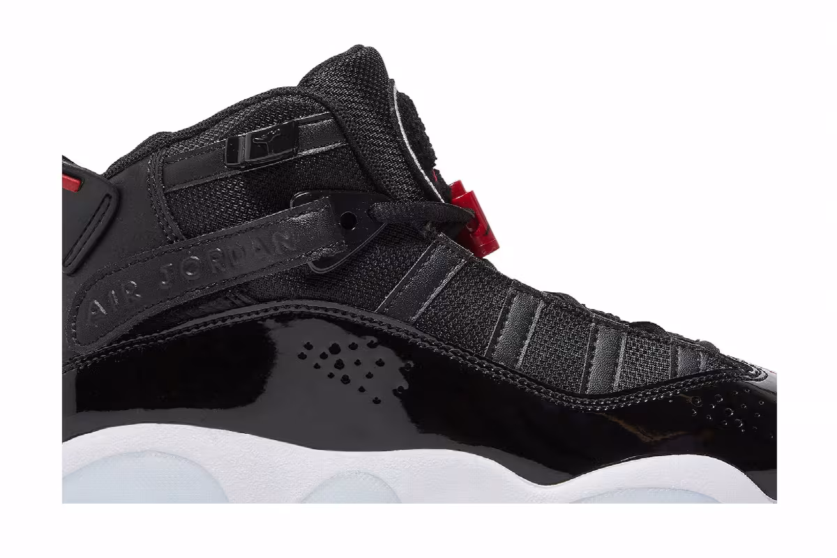 Air Jordan 6 Rings GS Black Gym Red, view 3