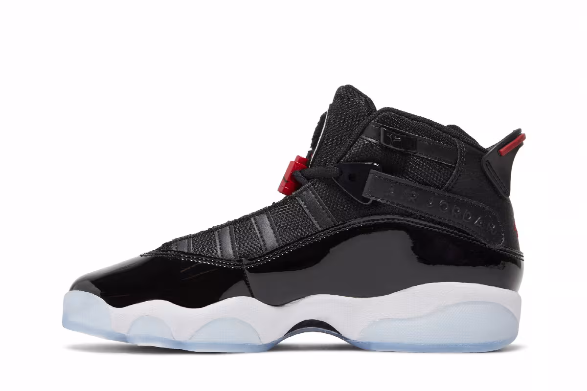 Air Jordan 6 Rings GS Black Gym Red, view 4