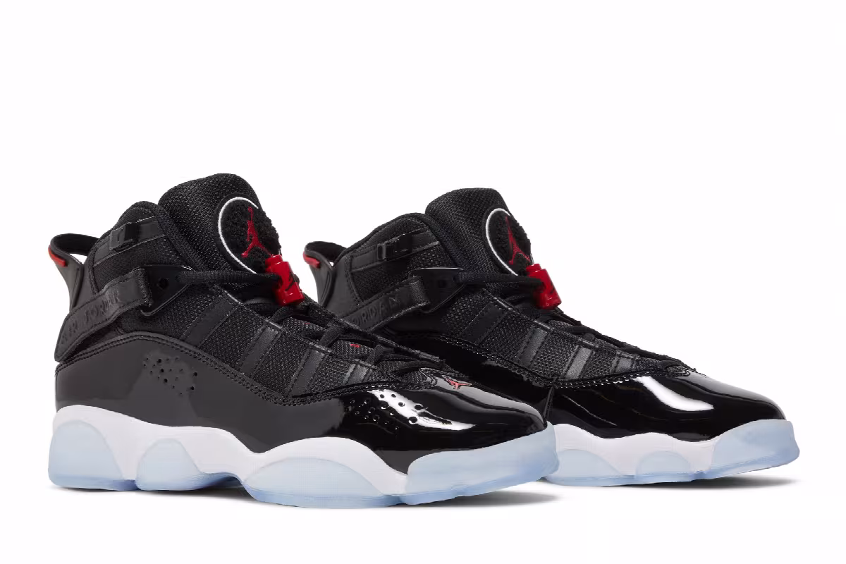 Air Jordan 6 Rings GS Black Gym Red, view 9