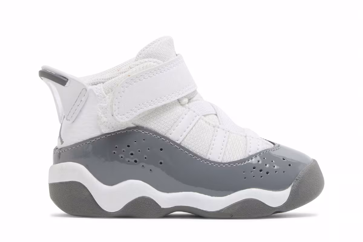 Air Jordan 6 Rings TD White Cool Grey, view 2