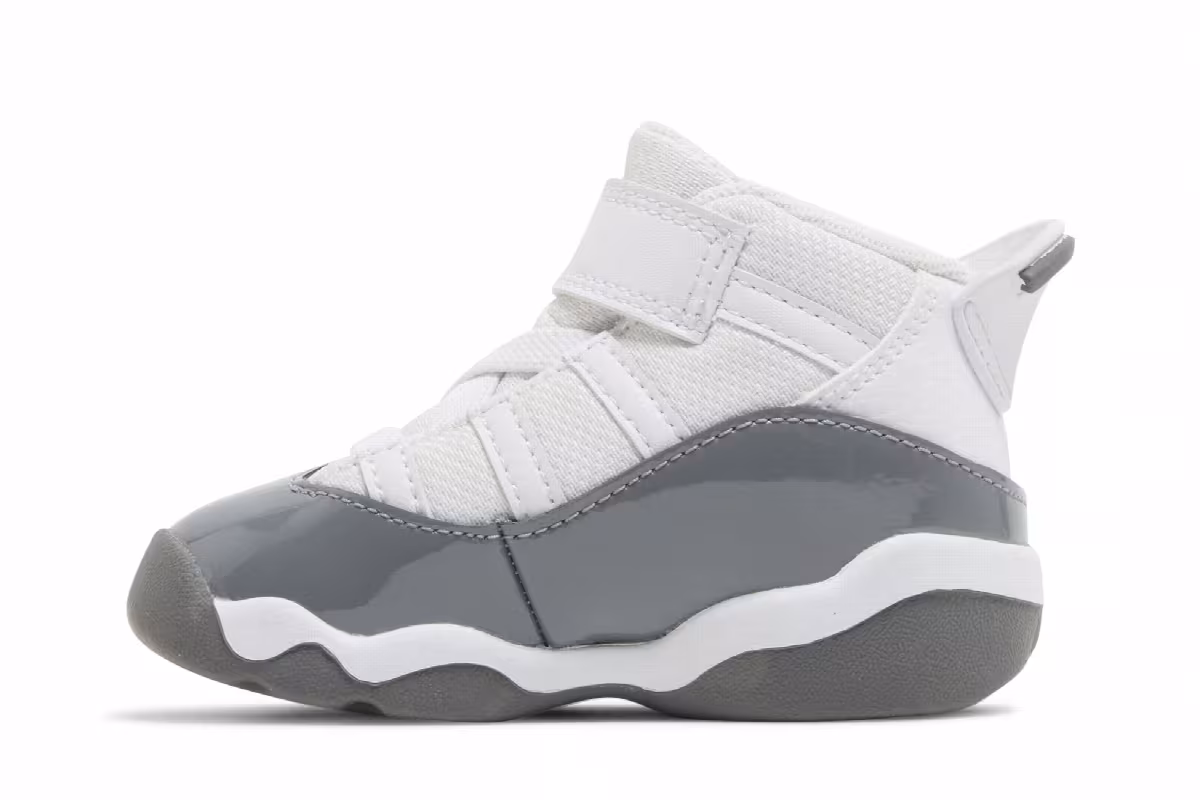 Air Jordan 6 Rings TD White Cool Grey, view 4