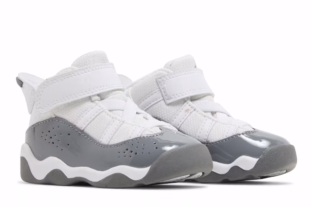 Air Jordan 6 Rings TD White Cool Grey, view 9