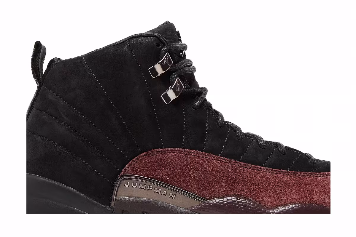 A Ma Maniére x Women's Air Jordan 12 SP Black, view 3