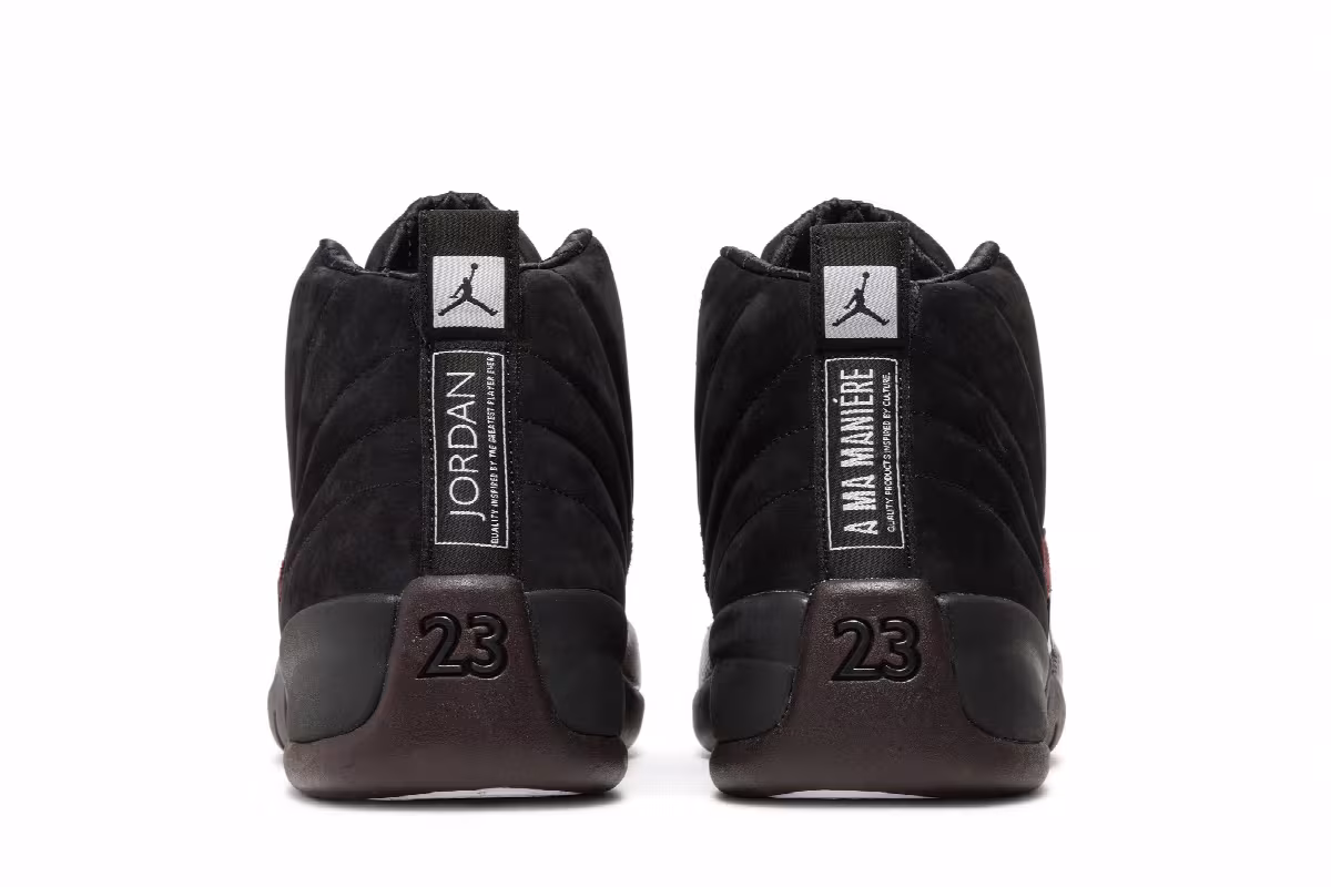 A Ma Maniére x Women's Air Jordan 12 SP Black, view 7
