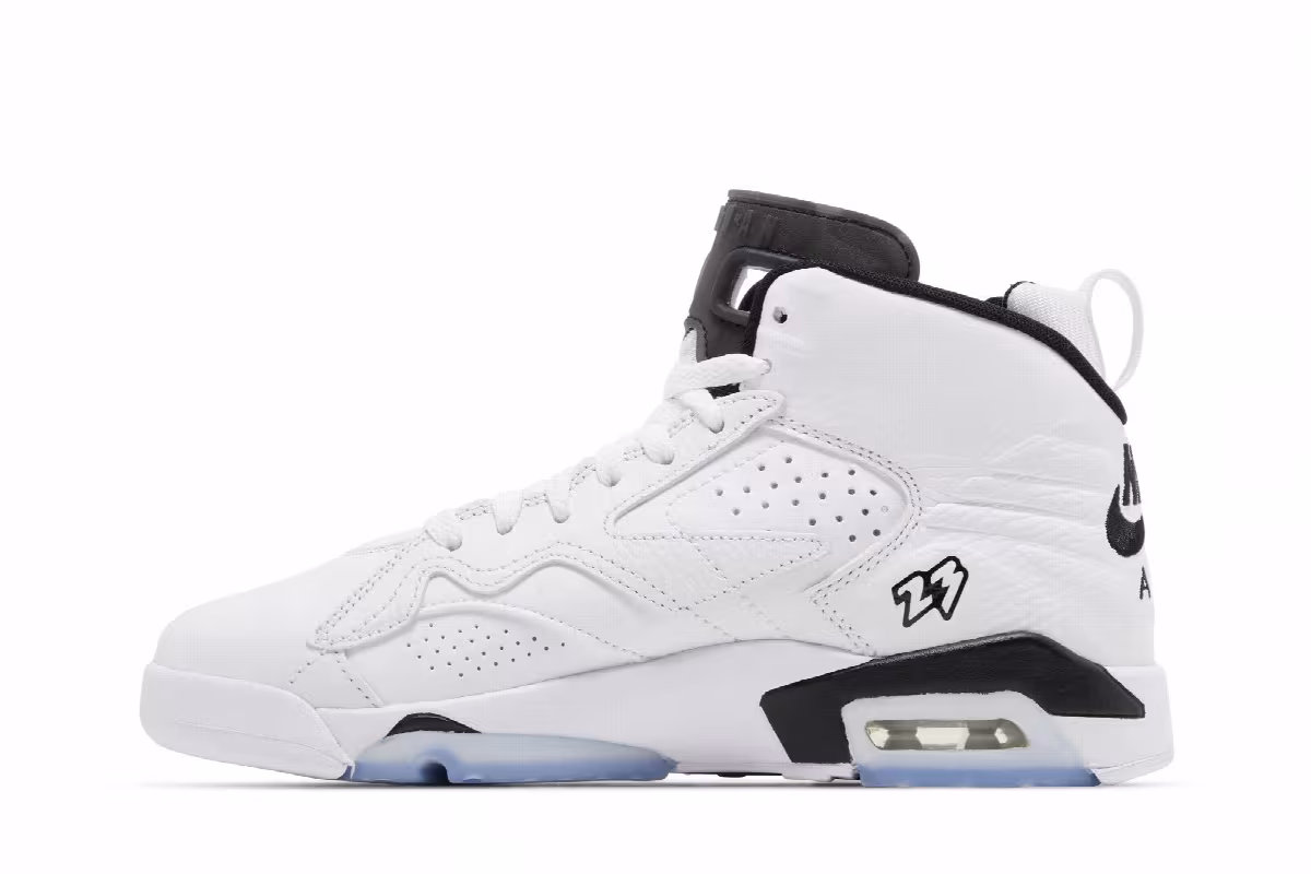 Air Jordan MVP GS White Black, view 4