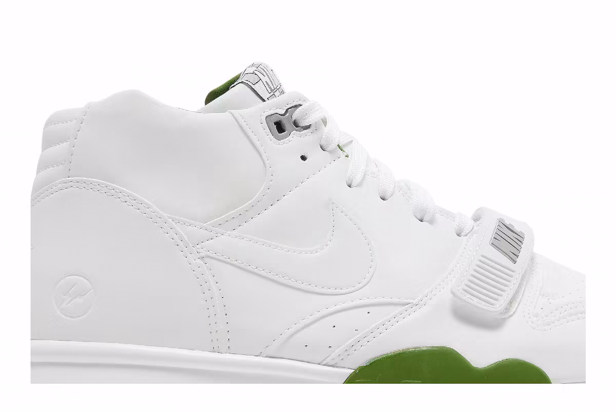 Fragment Design x Nike Air Trainer 1 Mid SP White Chlorophyll, view 3