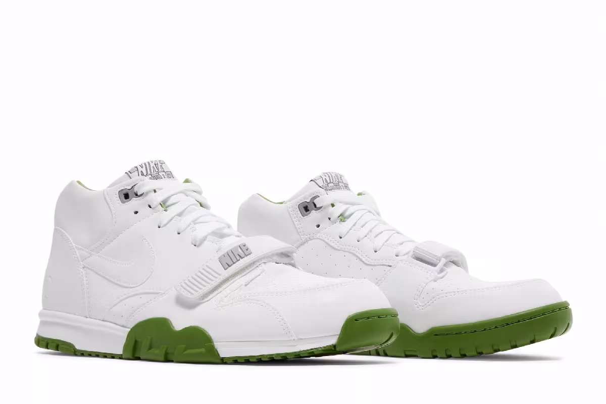 Fragment Design x Nike Air Trainer 1 Mid SP White Chlorophyll, view 9