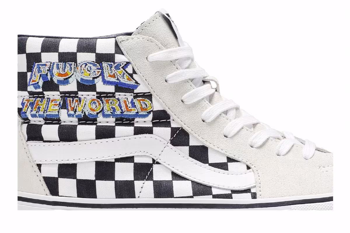 Supreme x Vans Sk8 Hi Fuck The World - White, view 3