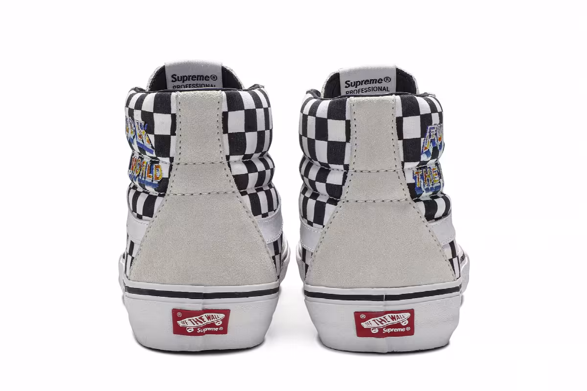 Supreme x Vans Sk8 Hi Fuck The World - White, view 7