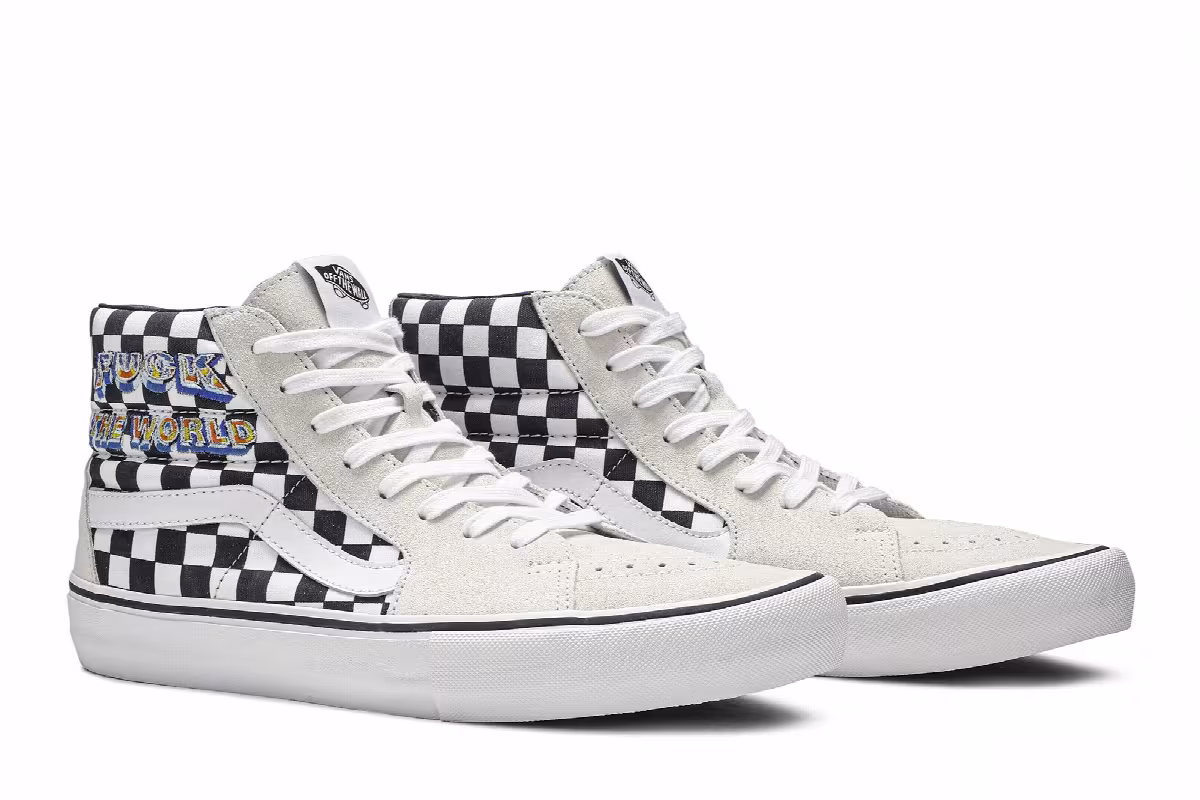Supreme x Vans Sk8 Hi Fuck The World - White, view 9