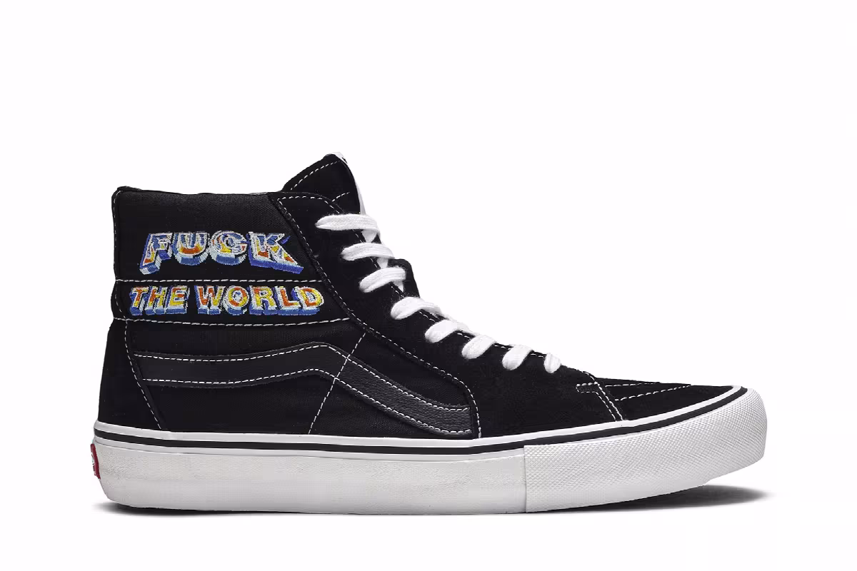 Supreme x Vans Sk8 Hi Fuck The World - Black, view 2
