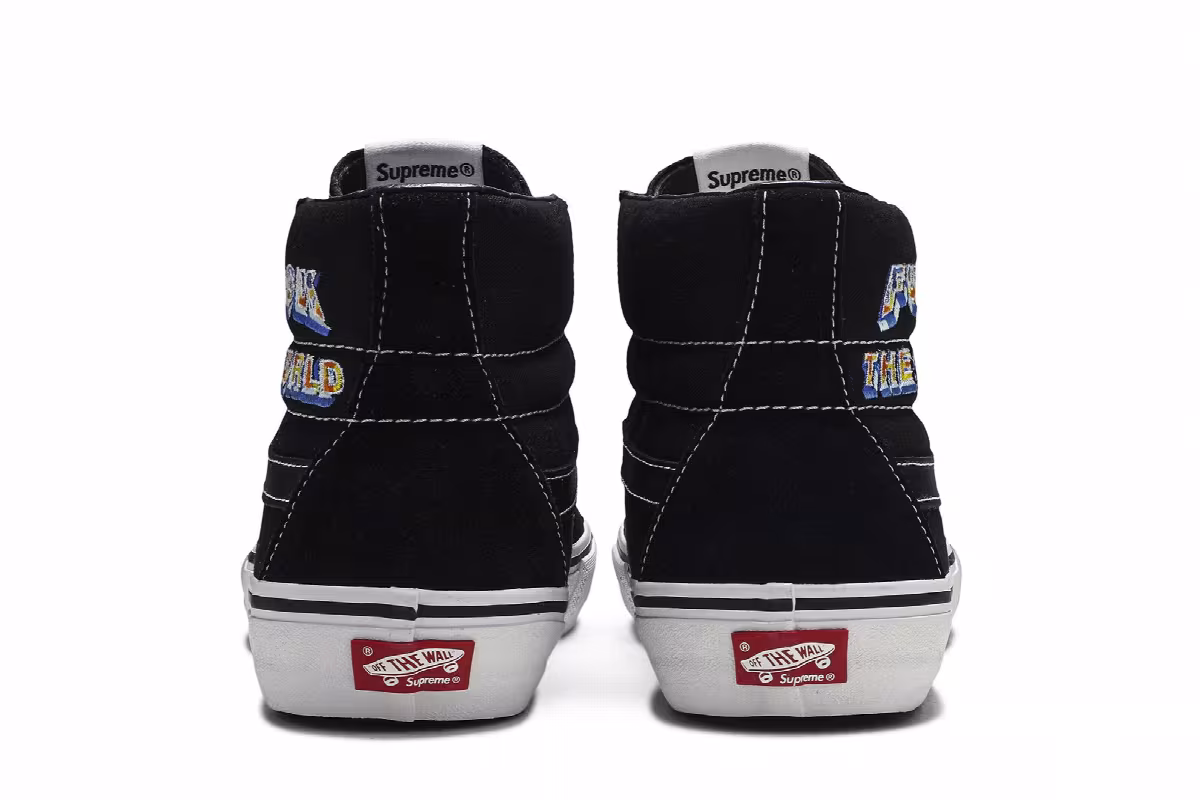 Supreme x Vans Sk8 Hi Fuck The World - Black, view 7