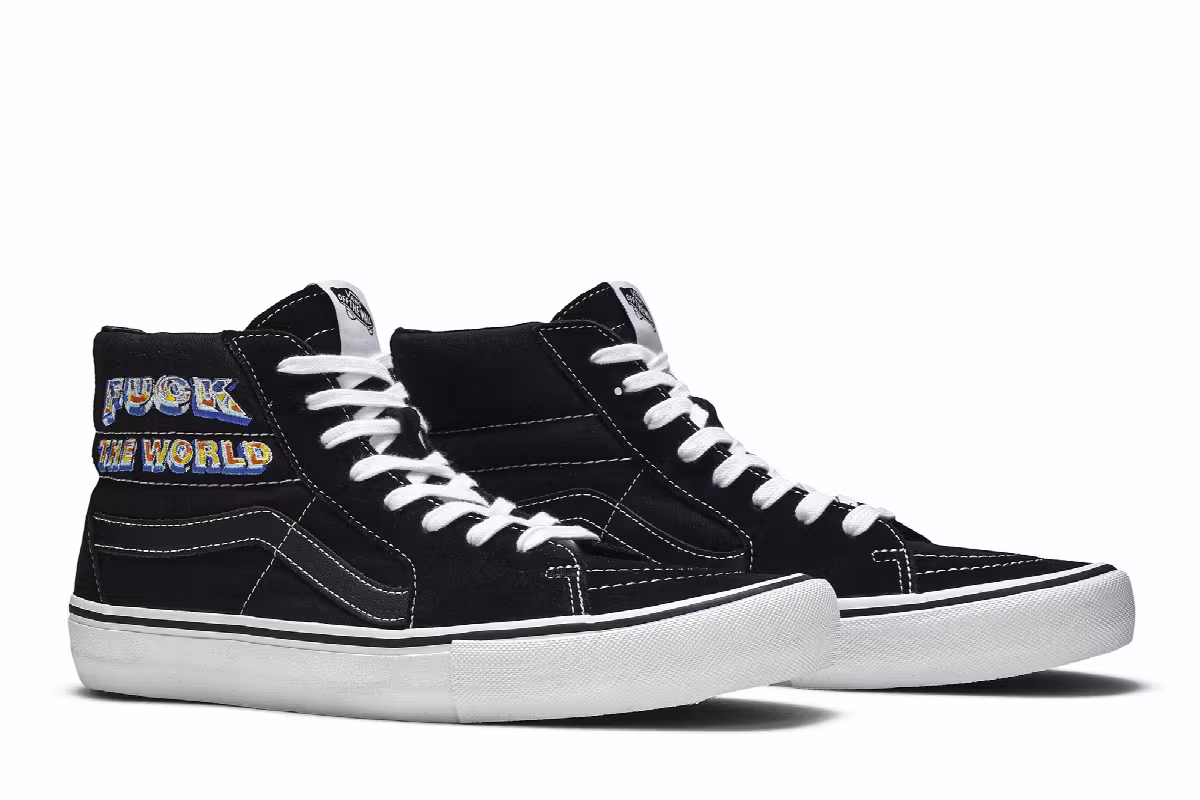 Supreme x Vans Sk8 Hi Fuck The World - Black, view 9