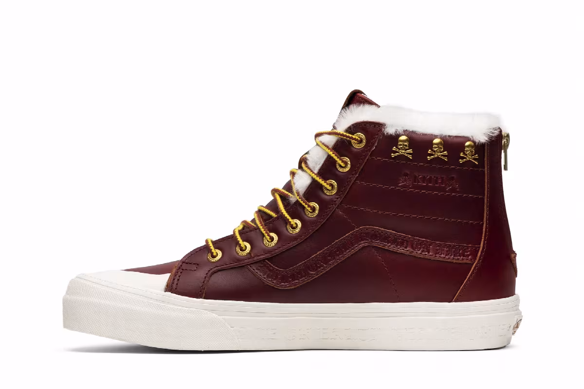 Kith x Mastermind World x Vans Sk8-Hi Reissue Zip LX Brown, view 4