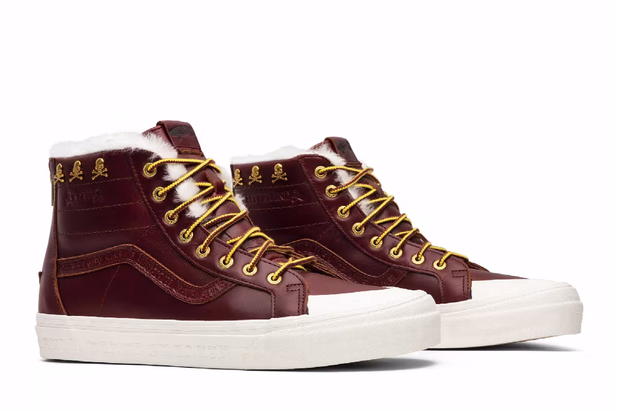 Kith x Mastermind World x Vans Sk8-Hi Reissue Zip LX Brown, view 9