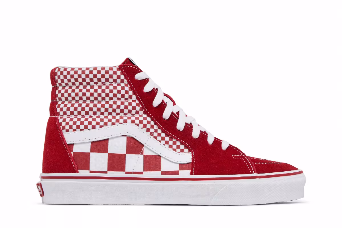 Vans Sk8-Hi Red Mix Checker, view 2