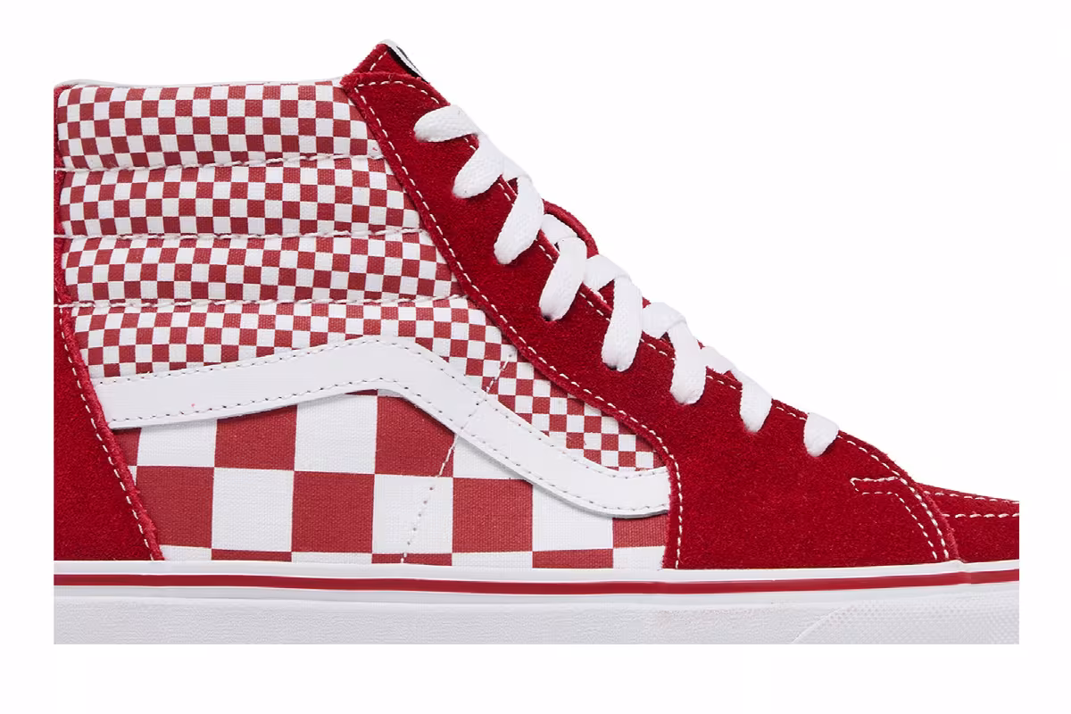 Vans Sk8-Hi Red Mix Checker, view 3