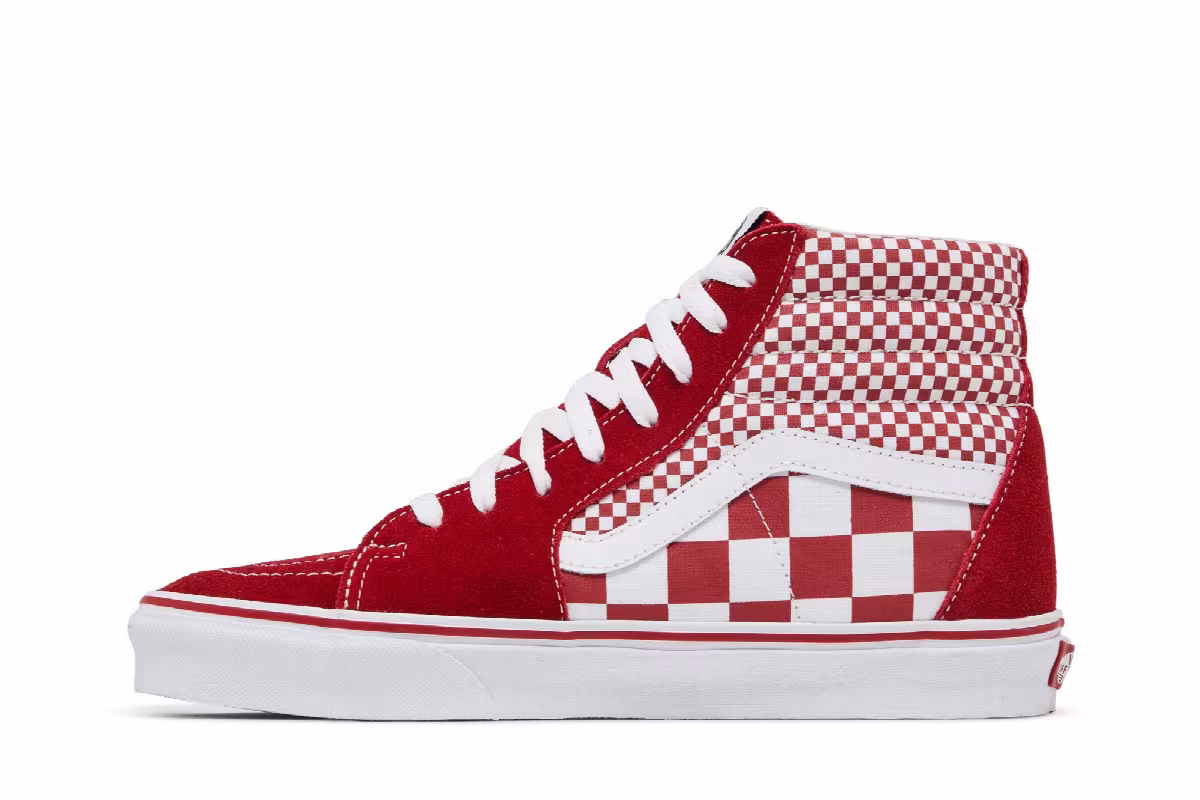 Vans Sk8-Hi Red Mix Checker, view 4