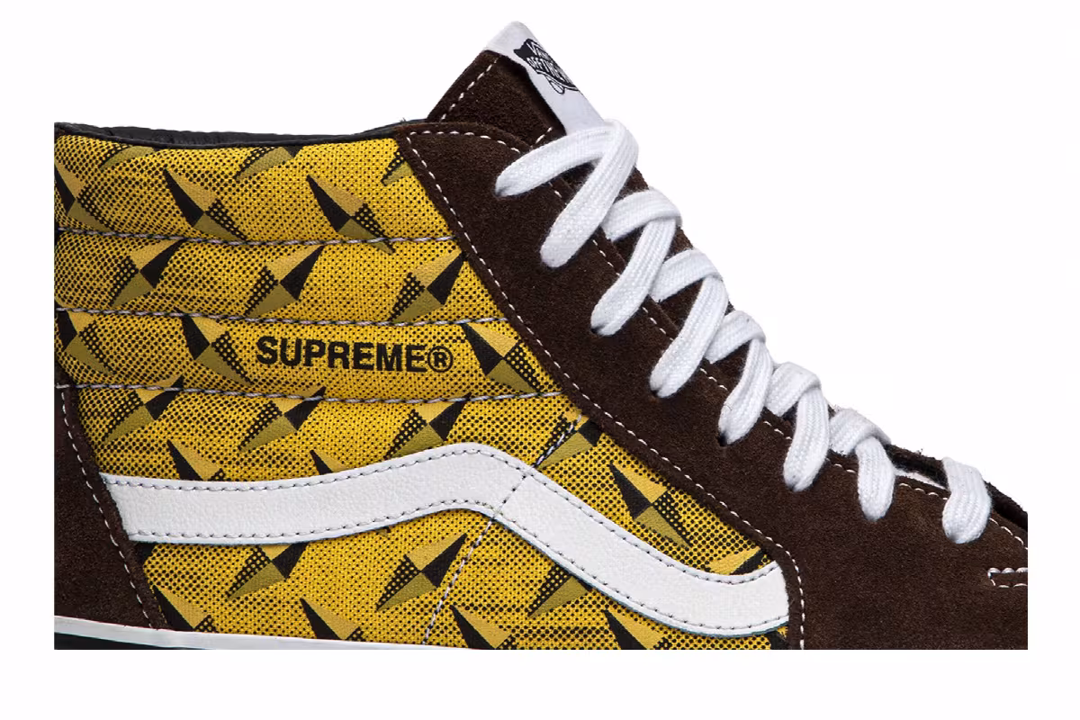 Supreme x Vans Sk8-Hi Pro Diamond Plate Brown, view 3